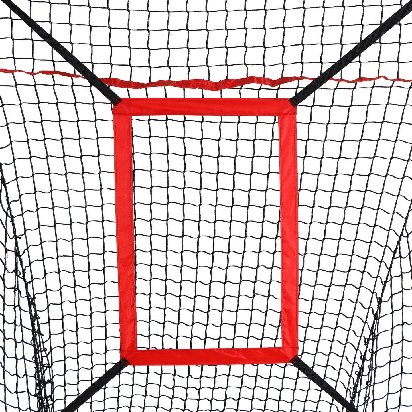 7'×7' Baseball Practice Net W/Strike Zone + Portable Batting Tee Training W/Bag
