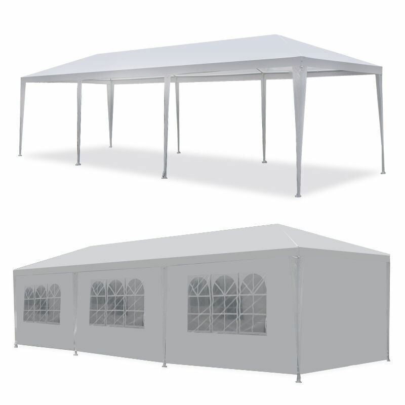 2x 10'x30' White Outdoor Gazebo Canopy Wedding Party Tent 8 Removable Walls