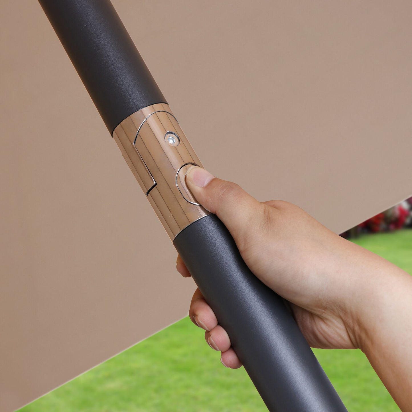 9' Patio Umbrella Outdoor Table Umbrella with 8 Sturdy Ribs Garden Lawn Backyard