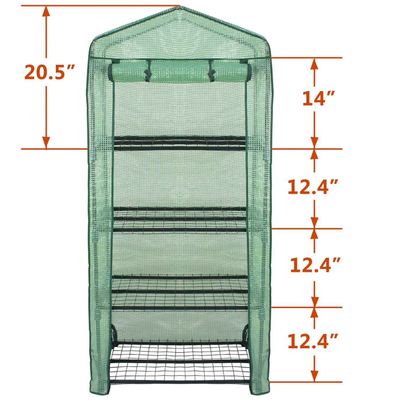 4 Tier Mini Greenhouse with Reinforced Cover Green House Portable Yard Indoor
