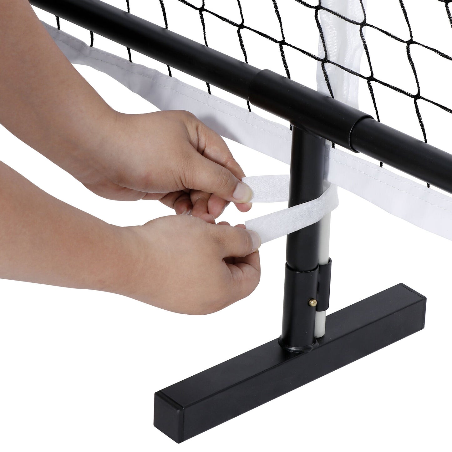 Portable Pickleball Net Set with Metal Frame Stand Carrying Bag Regulation Size