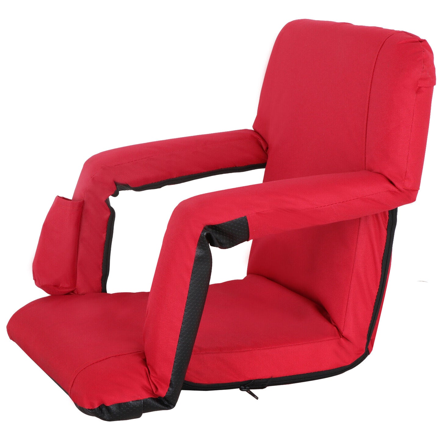 Red Wide Stadium Seats Chairs for Bleachers Benches W/Back 5 Reclining Positions