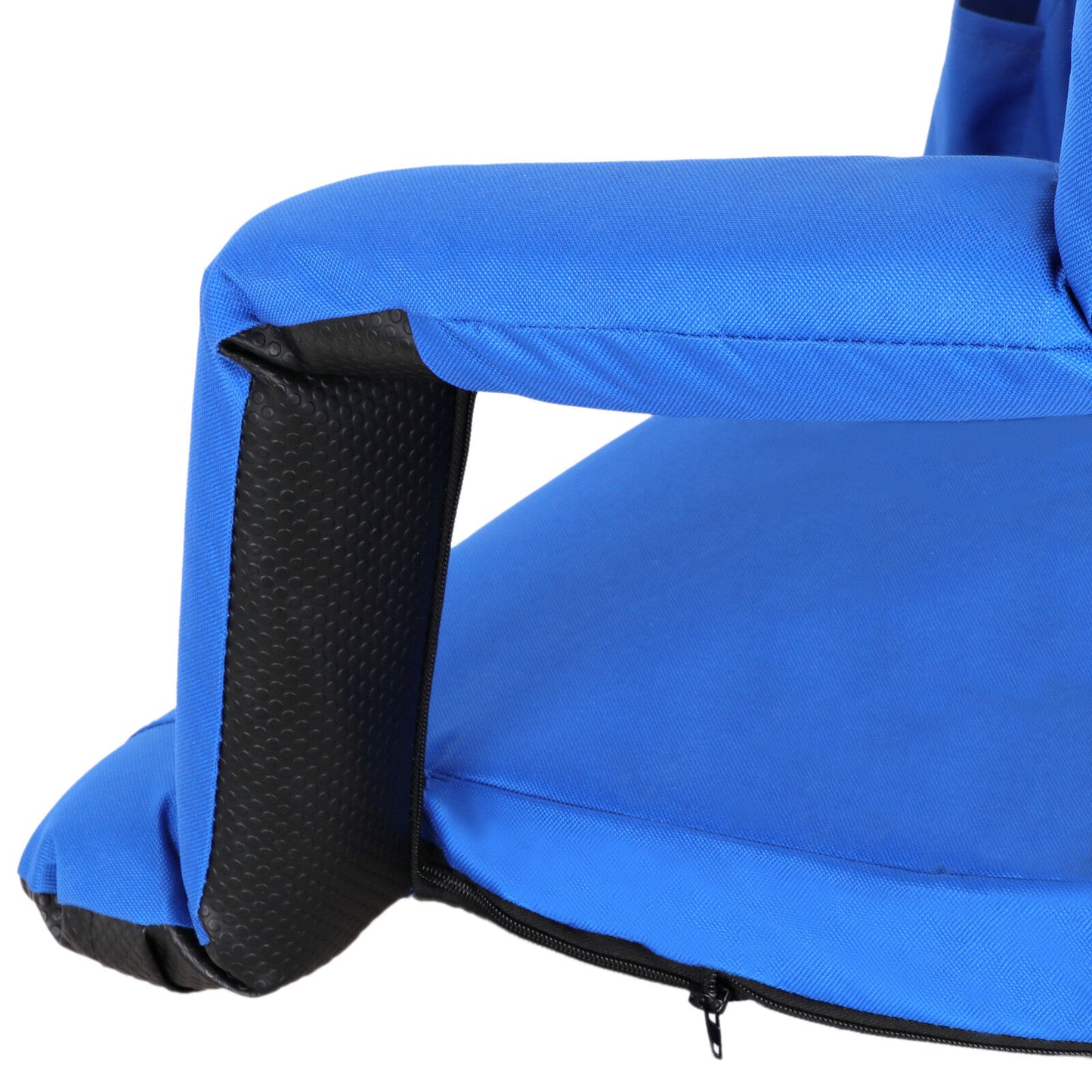 Portable 2 Pieces Stadium Seat Chairs Gym Reclining 5 Adjustable Positions Blue