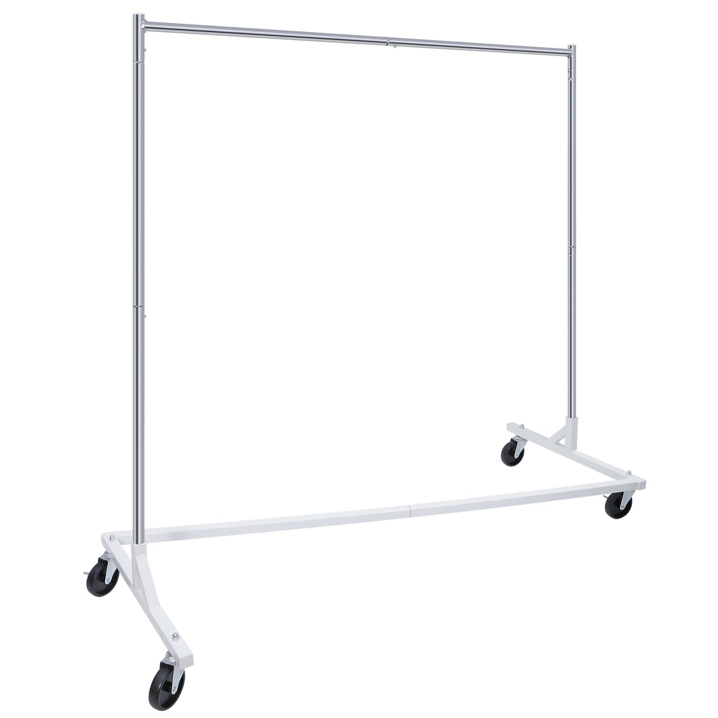 Commercial Garment Rack Rolling Collapsible Clothing Shelf Z-Base w/ Wheels