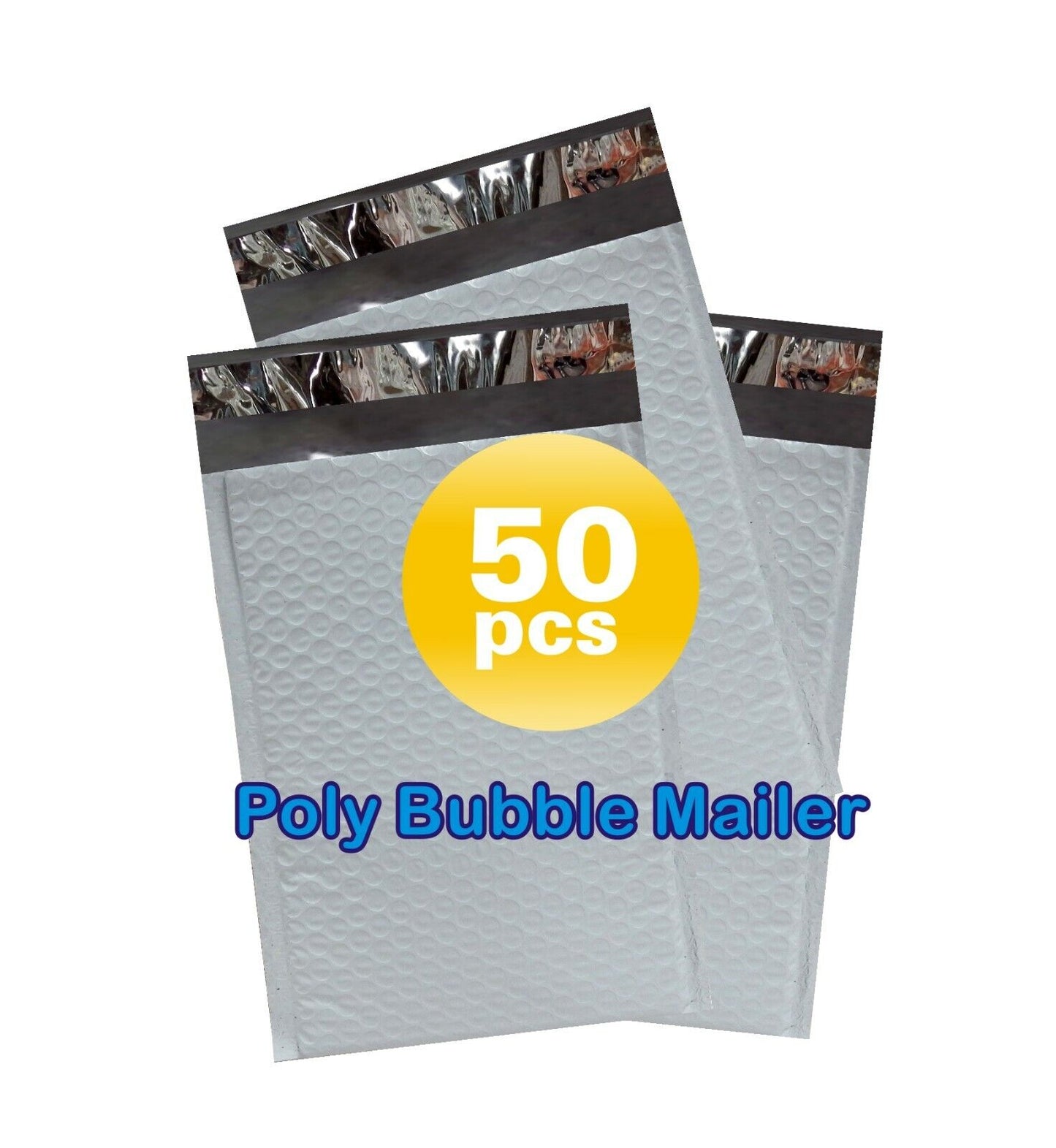 PolycyberUSA  50 pcs #6 Poly Bubble Envelopes Mailers  (Inner 12.5x18)
