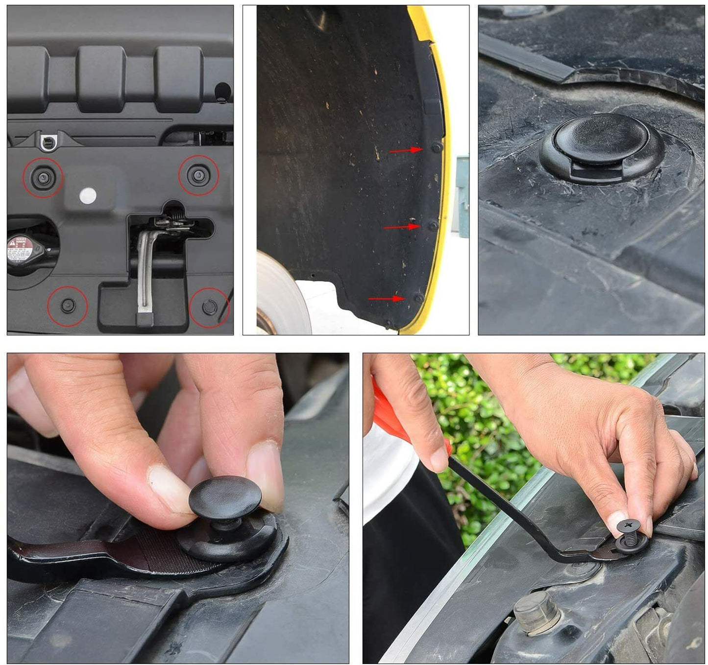 630PCs Car Retainer Clips Auto Fasteners Push Trim Clips Pin Rivet Bumper Kit