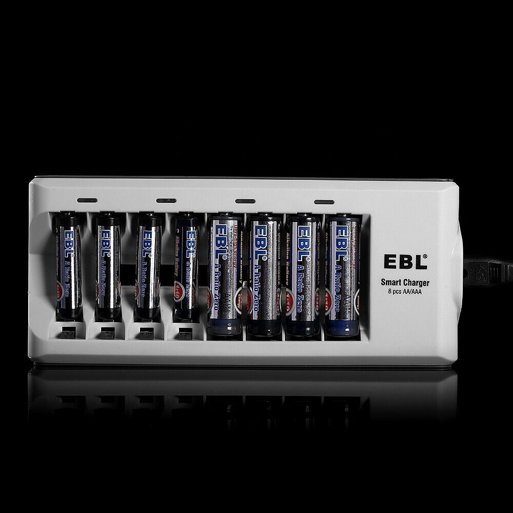 EBL 8 Slot Battery Charger For Ni-MH Ni-CD AA AAA Rechargeable Batteries