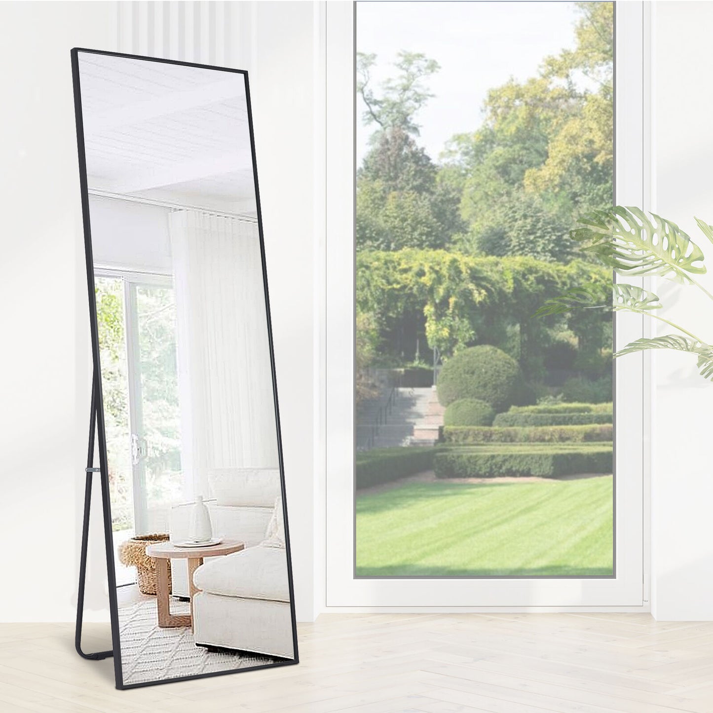 65"x22" Full Length Floor Mirror Rectangle Wall Mounted Freestanding for Bedroom