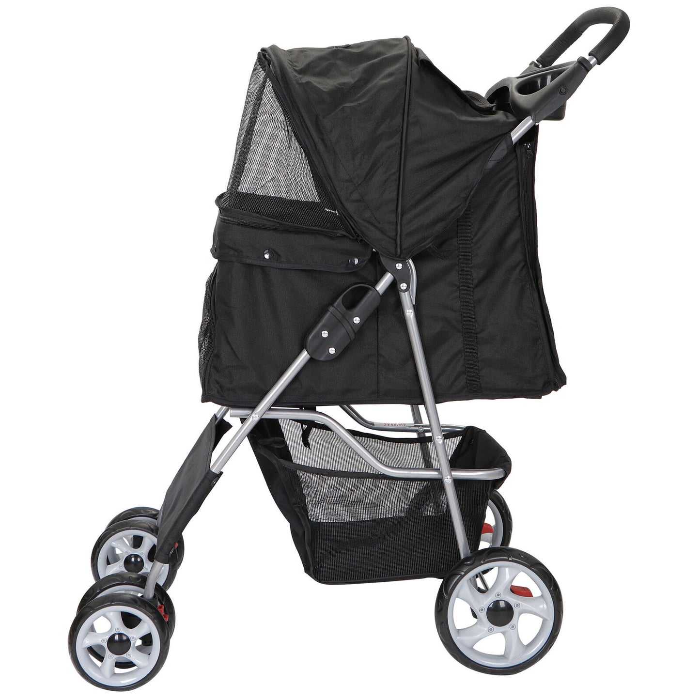 Foldable Carrier Strolling Cart Four Wheel Pet Stroller, for Cat, Dog and More