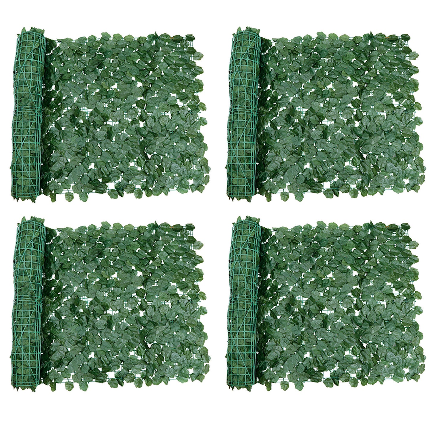 Privacy Fence Screen Artificial 98"X39" Faux Ivy Hedge Fencing Outdoor Decor X4