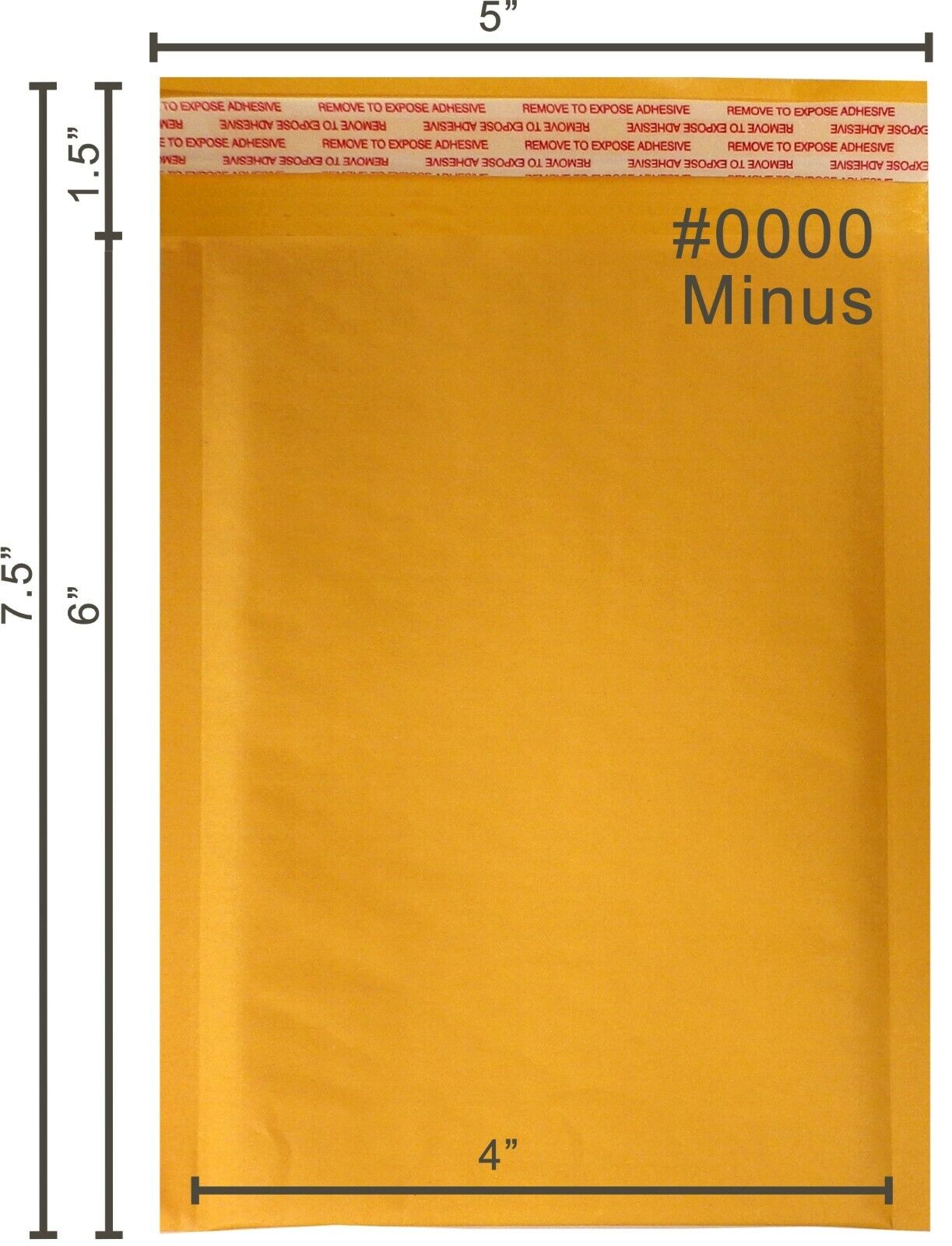 PolycyberUSA  500 pcs #0000 Kraft Bubble Envelopes Mailers 4 X 6