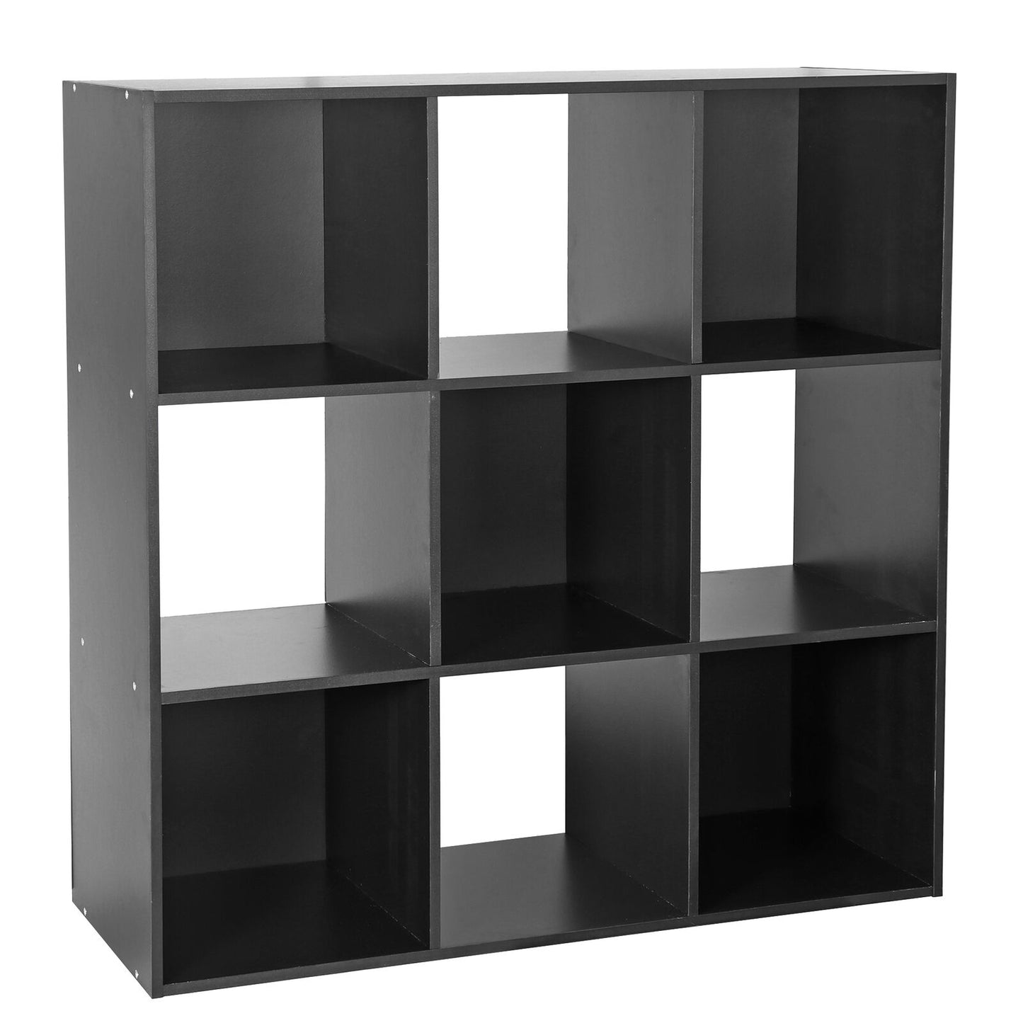9-Cube Black Closet Organizer Storage Shelves Save Space Study Bookshelves