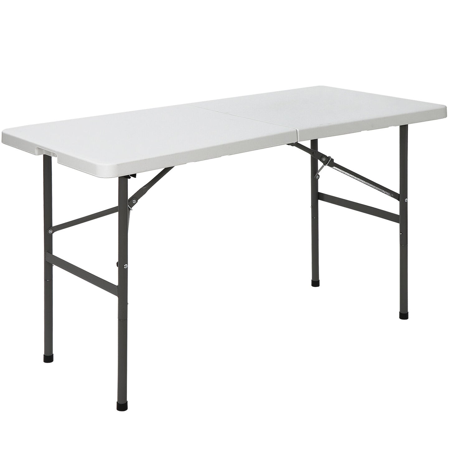 4 FT Foldable Portable Plastic Table In/Outdoor Picnic Desk for Picnic Camping