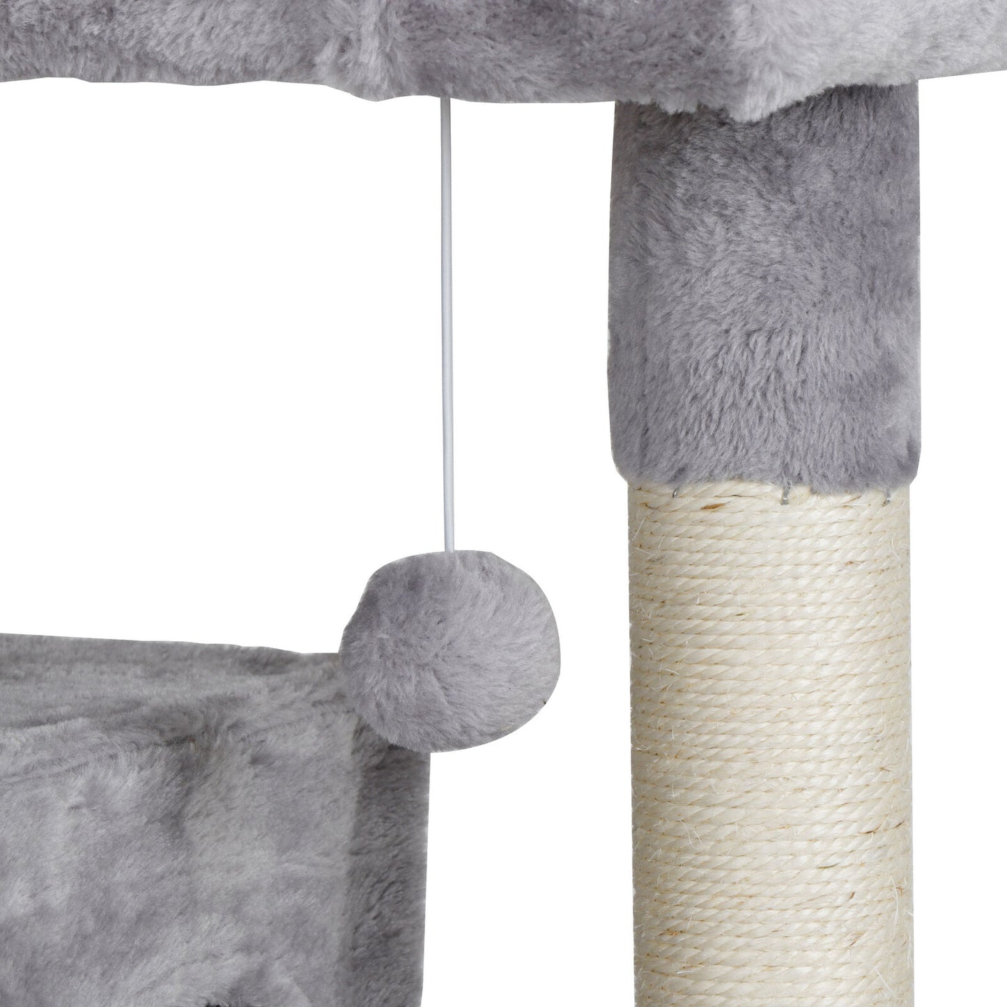 53" Cat Tree Scratching Post Condo Activity Tower Playhouse W/ Cave & Ladders