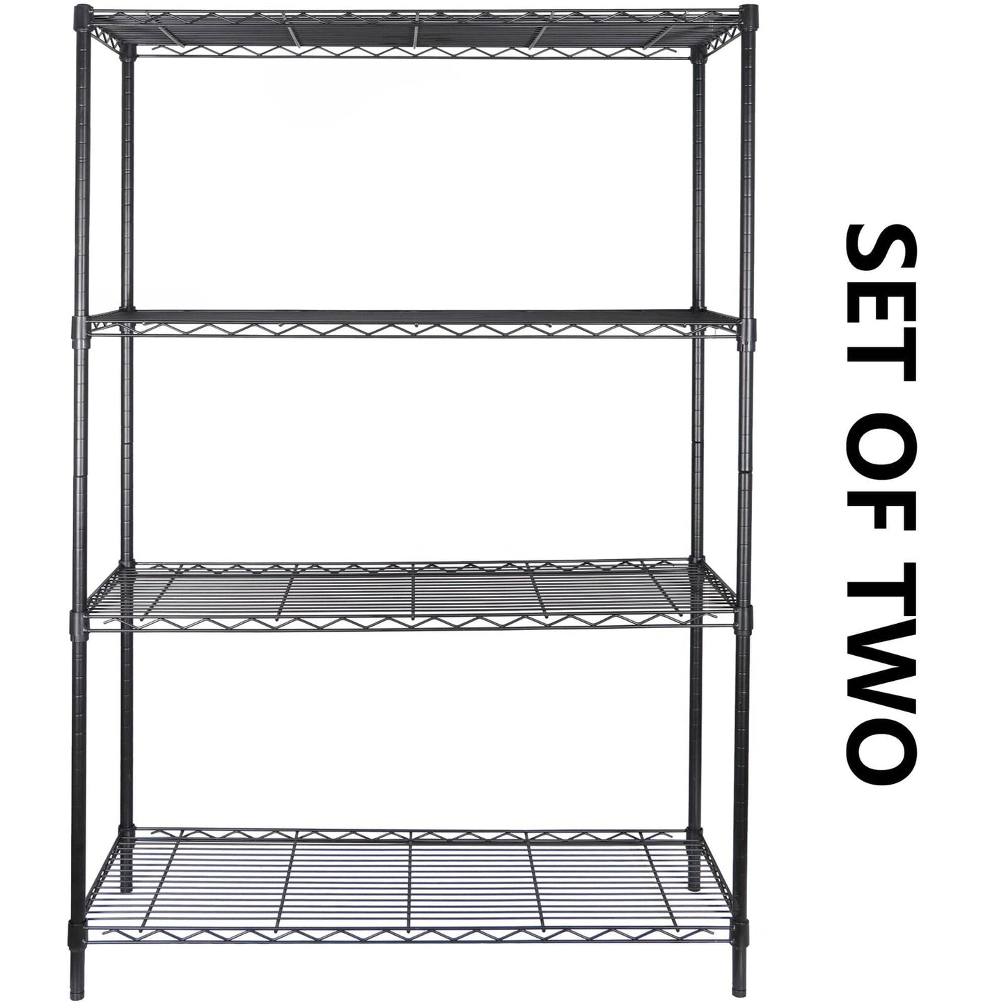 2x 4-Tier Heavy Duty Storage Shelves Garage Shelf Metal Shelving Organization