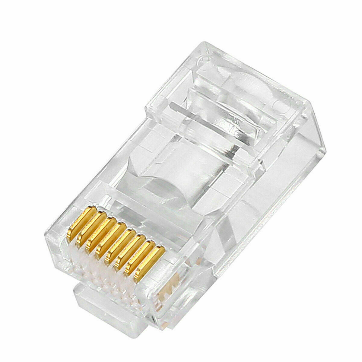 100 Pcs CAT6 RJ45 Pass Through Network Cable Modular Plug Connector Open End