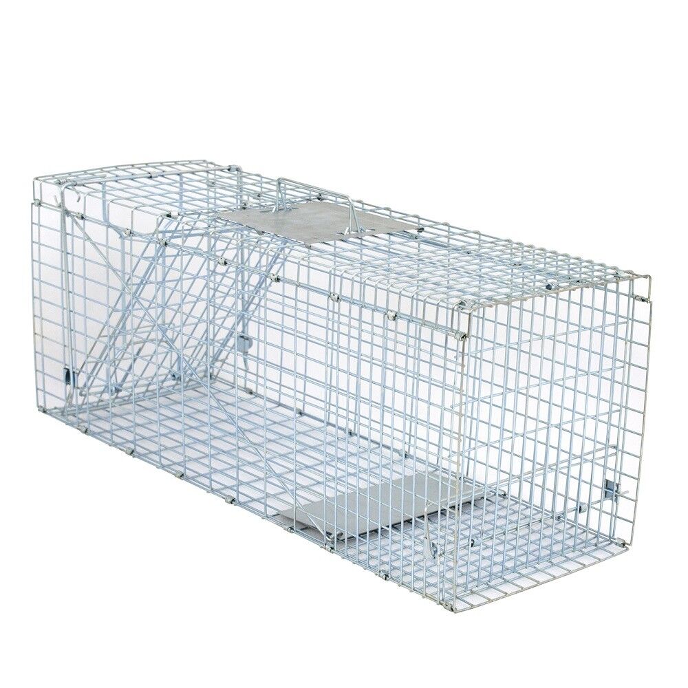 Animal Trap | 32"x12.5"x12" Large Steel Cage Spring Loaded Humane Rodent Possums