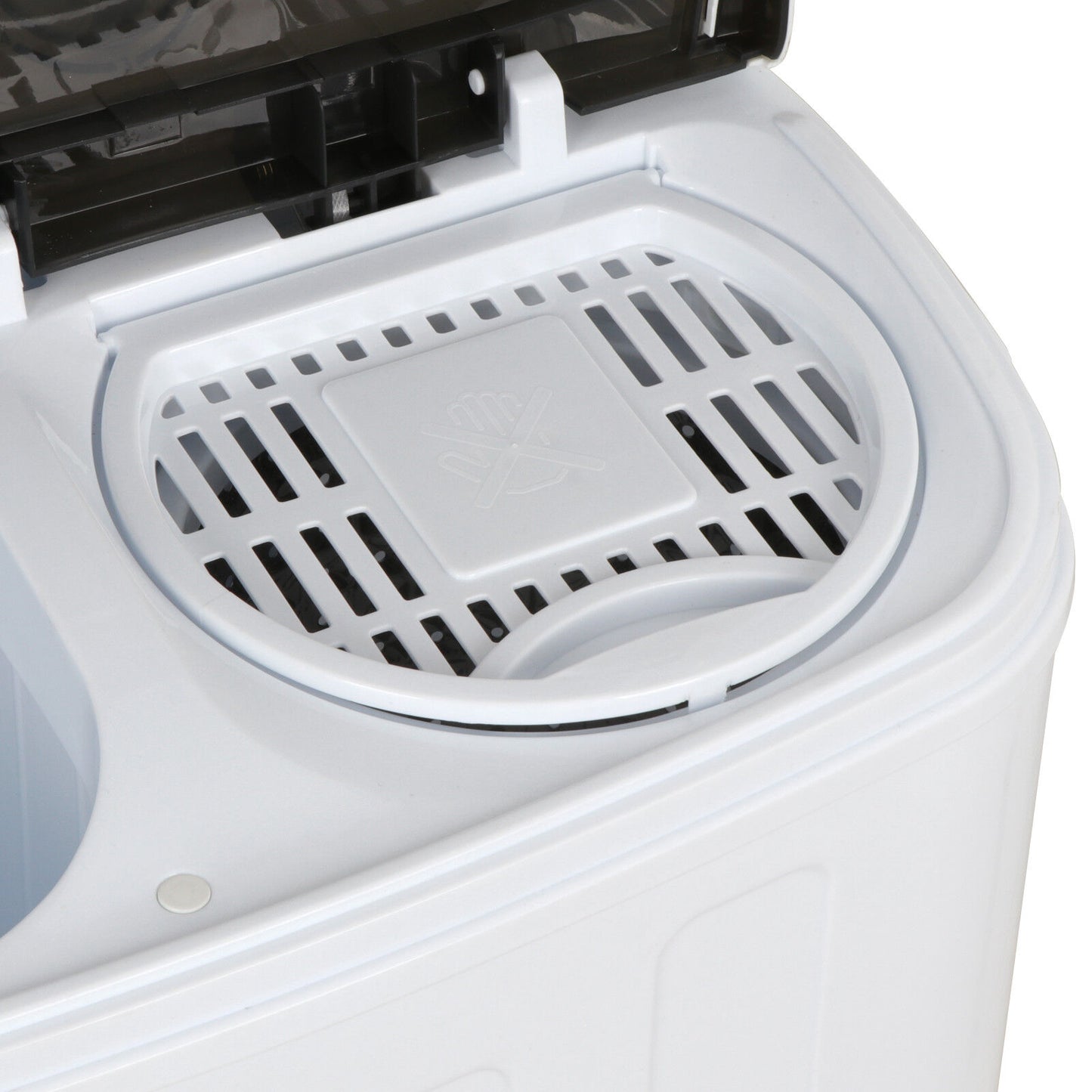 White Compact Portable Washer & Dryer with Mini Washing Machine and Spin Dryer