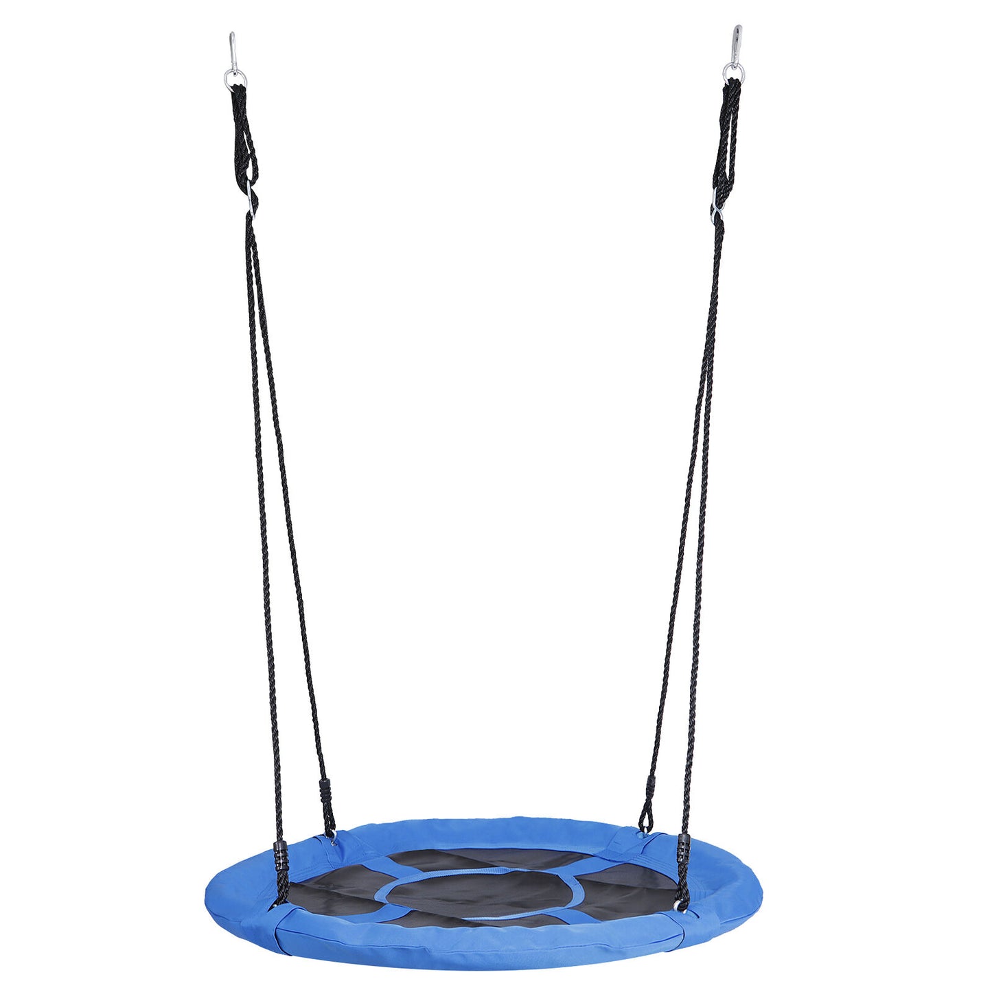 40"Round Blue Saucer Tree Swing 900D Oxford Waterproof Max 800Lbs W/Hanging Rope