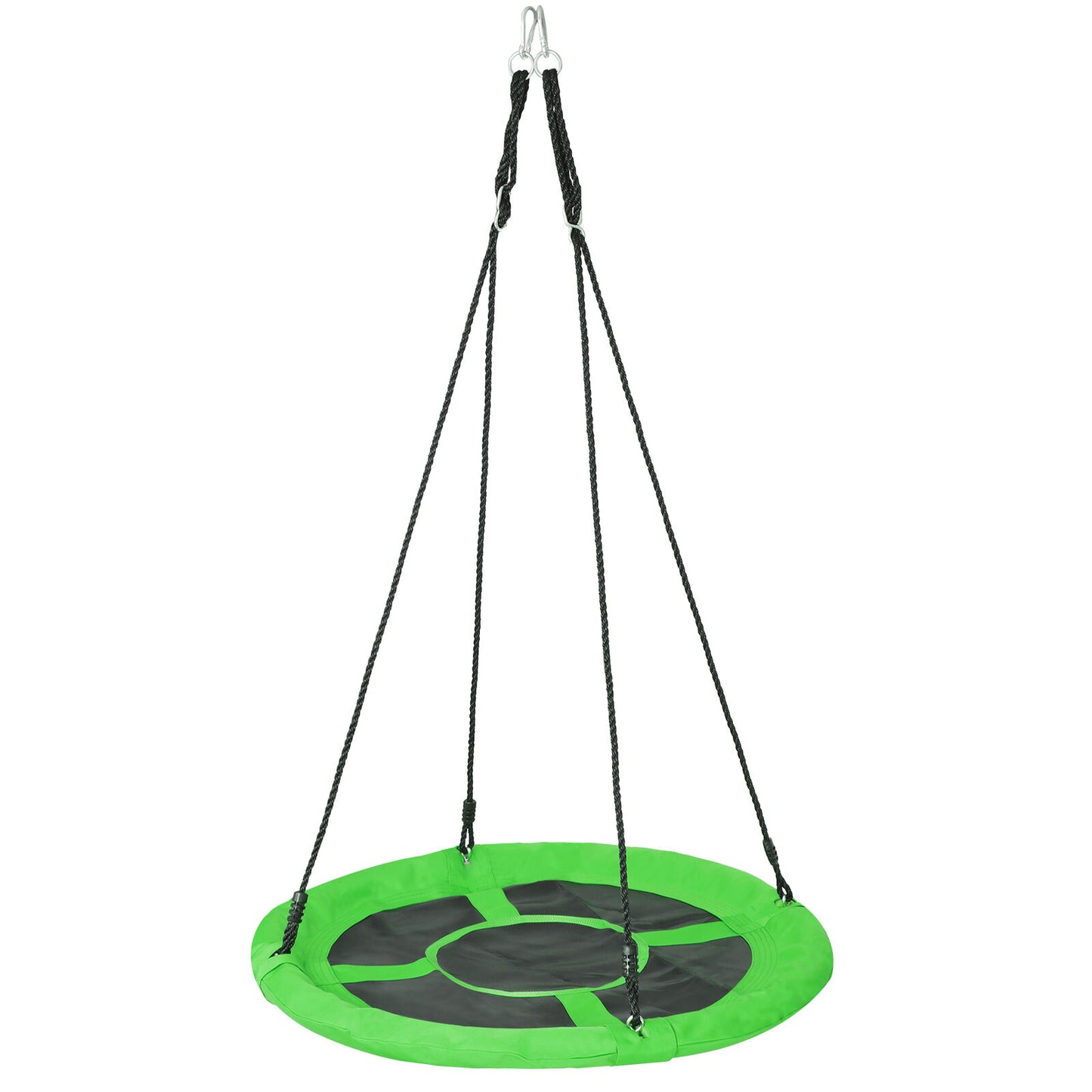 40" Waterproof Saucer Tree Swing Set Outdoor Round Swing for Children Green