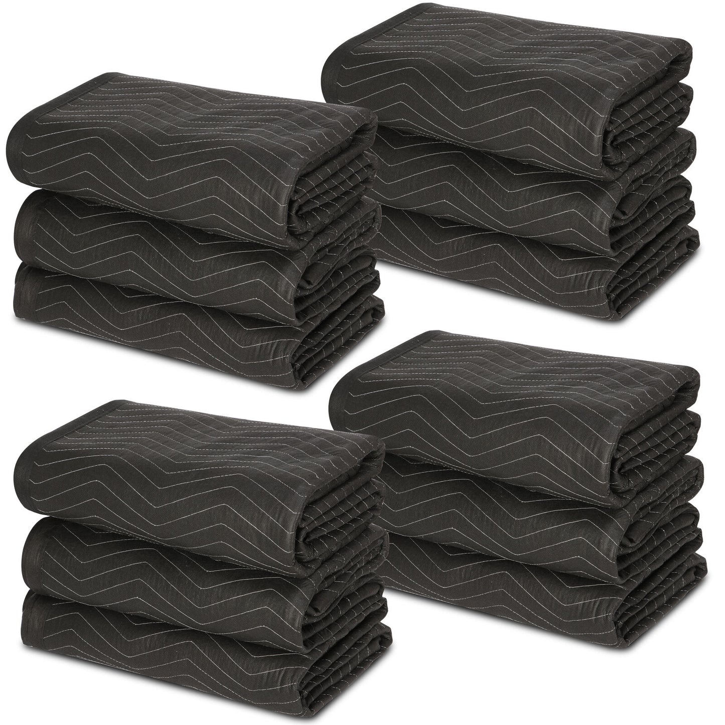 12 Heavy Duty Moving Packing Blankets Ultra Thick Pro 72" x 80" Furniture Pads