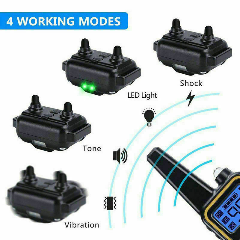 2700 FT Remote Dog Shock Training Collar Rechargeable Waterproof LCD Pet Trainer
