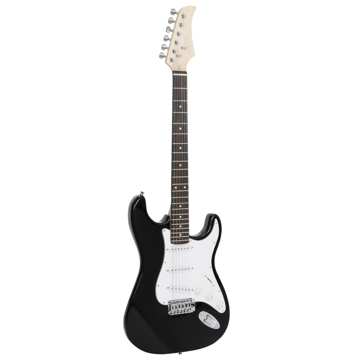 Full Size Black Electric Guitar with Amp, Case and Accessories Pack Beginner