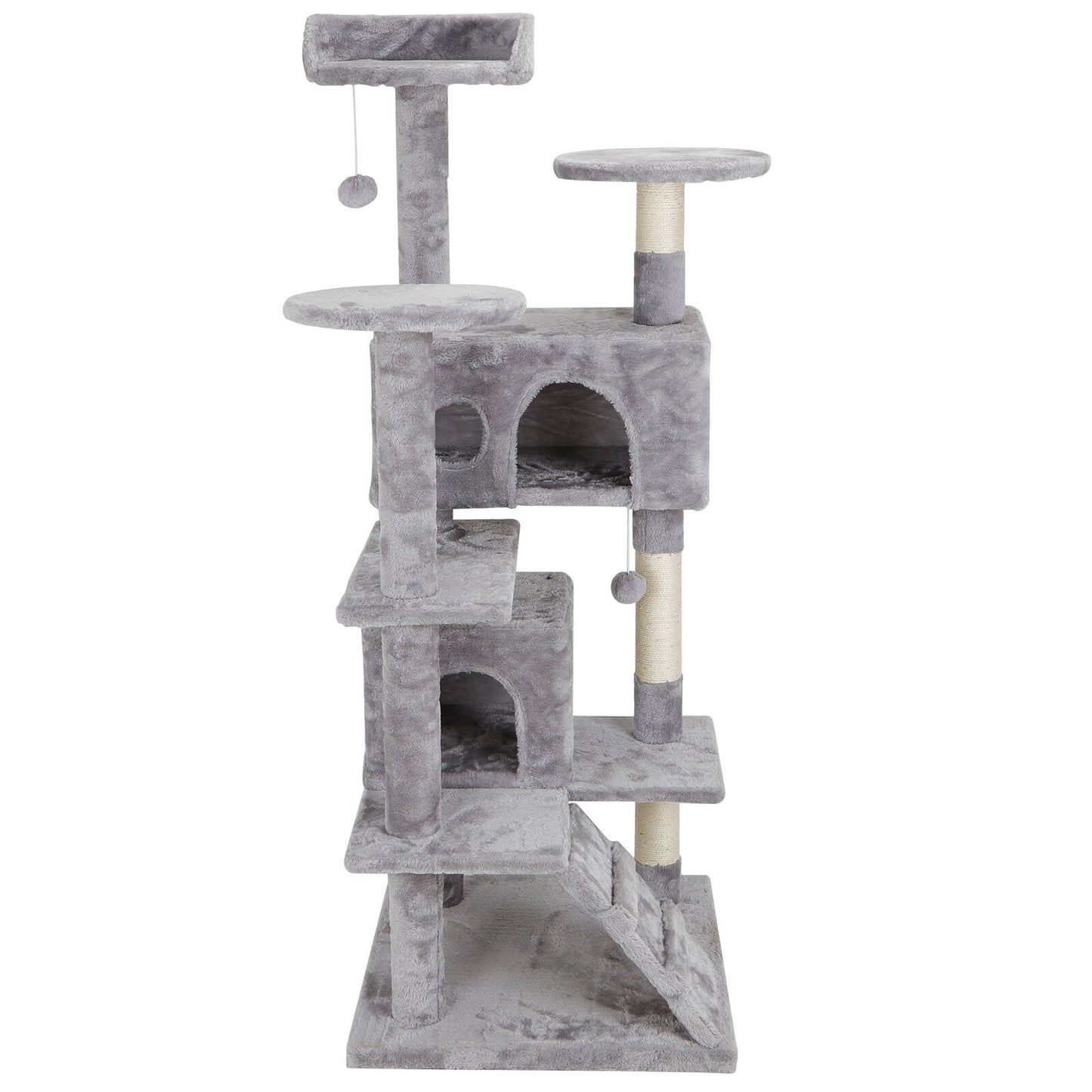 Activity Tower Pet Cat Tree 53" Kitty Furniture with Sisal-Covered Scratch Post