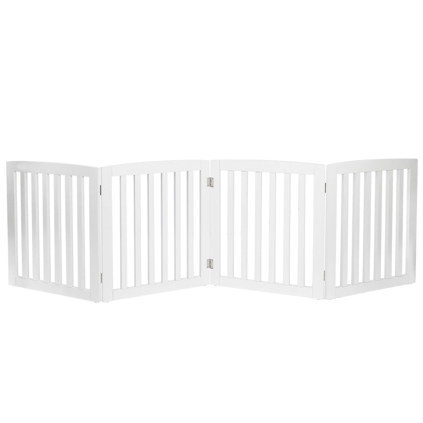 Freestanding Foldable 24 inch 4 Panels Step Over Fence Dog Gate for The Doorway