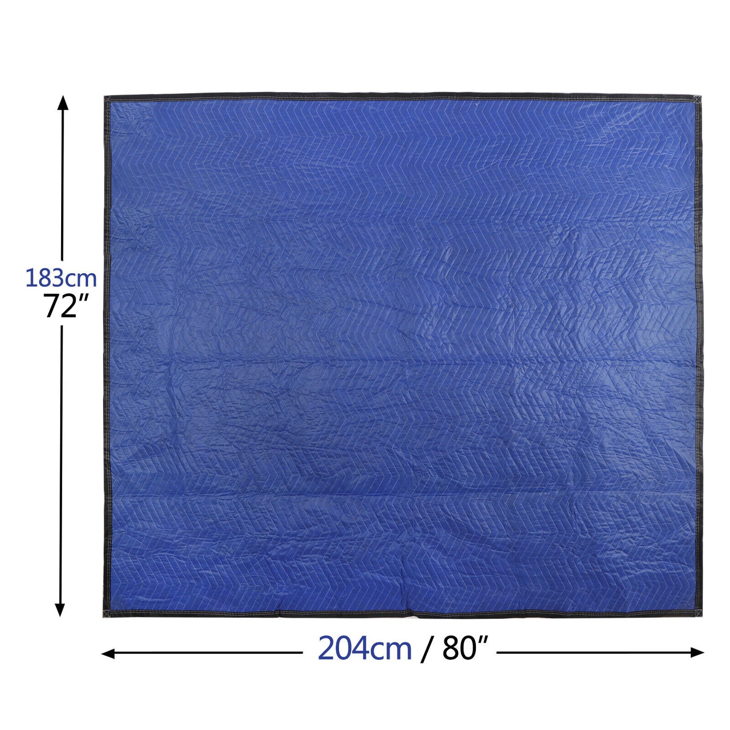 12 Pack Moving Blankets 80" x 72" Pro Economy Blue Shipping Furniture Pads