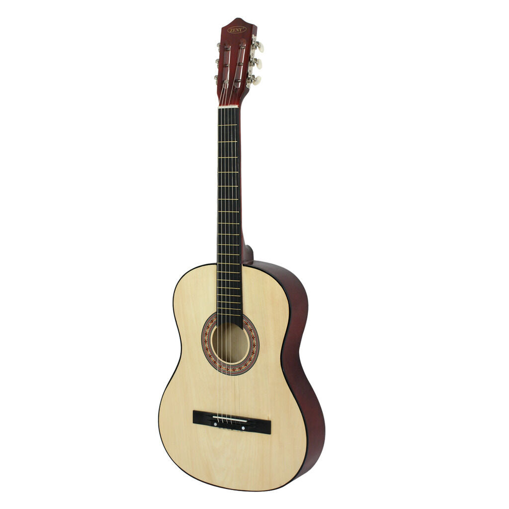 38" NATURAL Beginners Acoustic Guitar With Guitar Case, Strap, Tuner and Pick