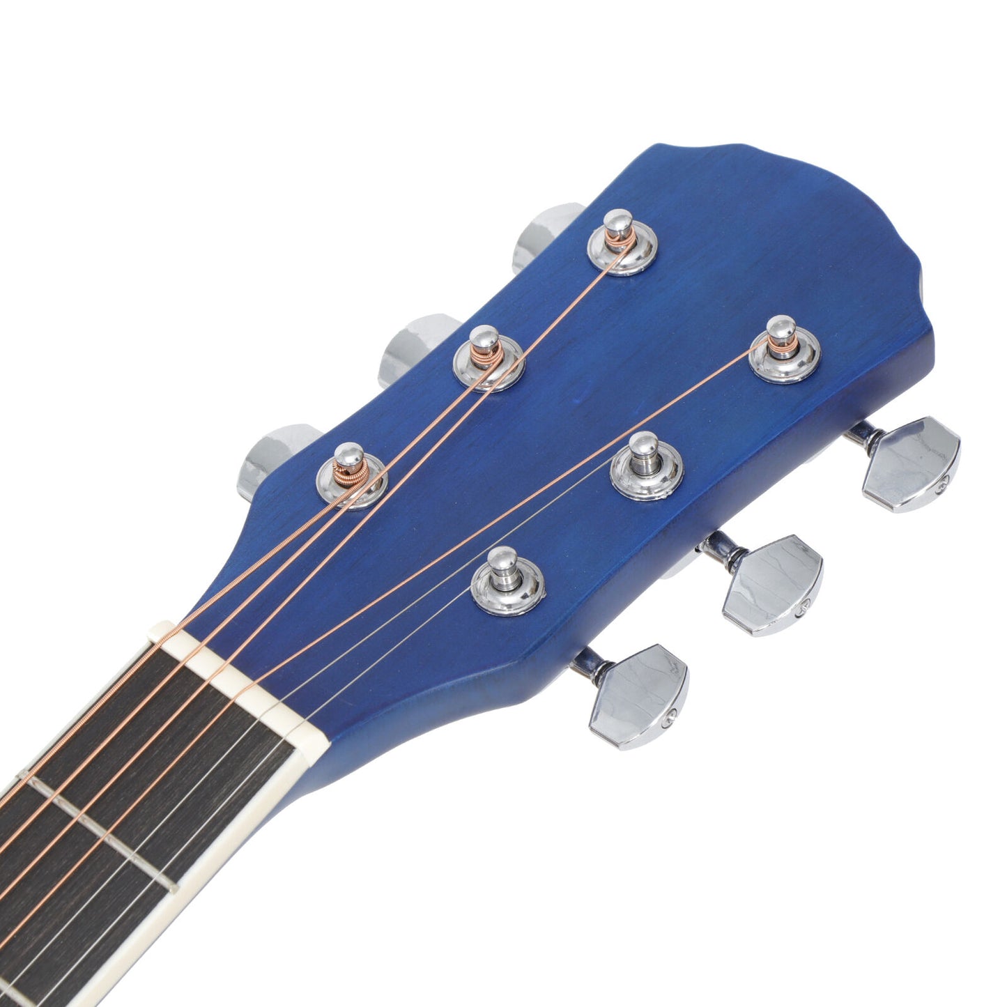 41" Full Size Beginner Acoustic Cutaway Guitar w/Case Strap Capo Strings Blue