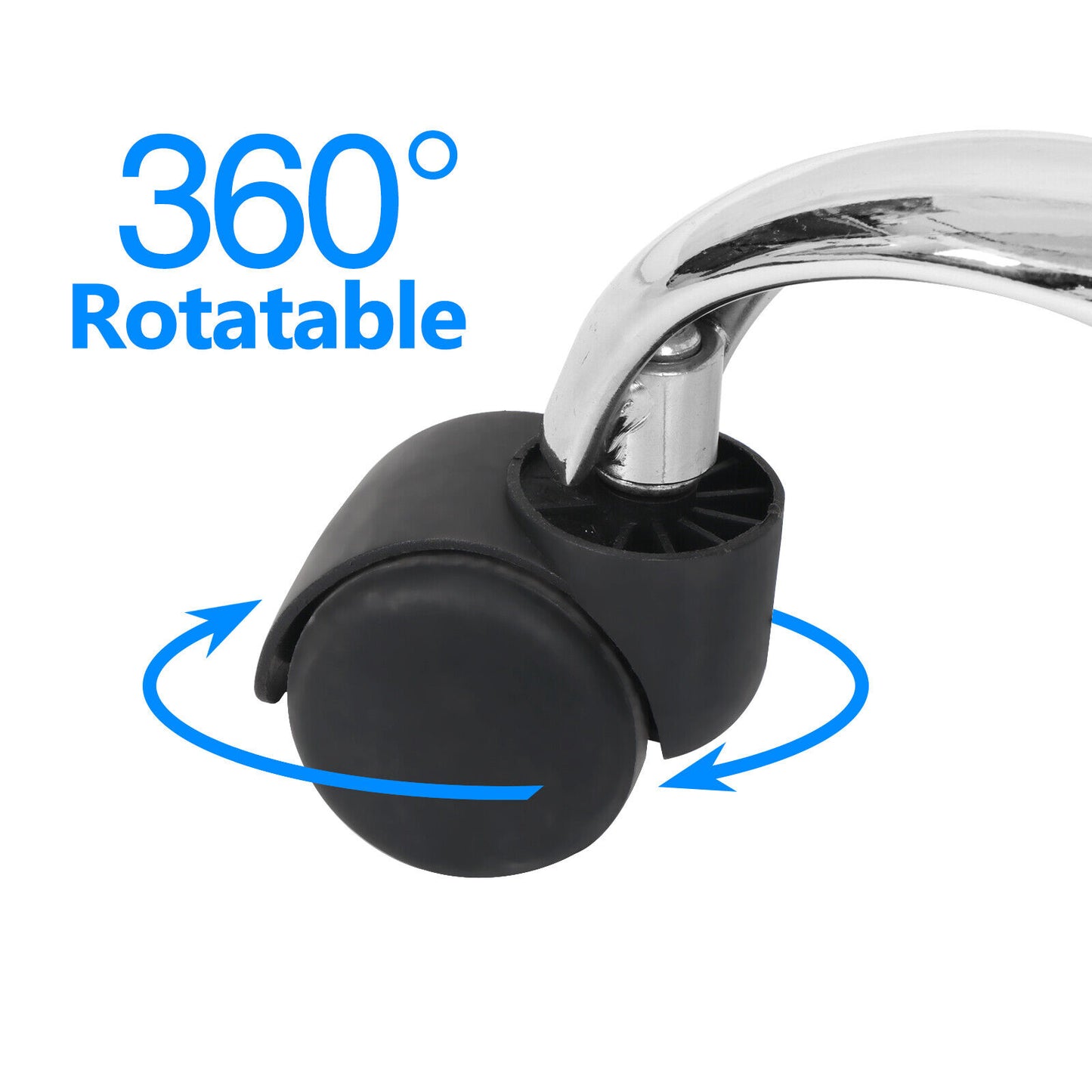 3X Spa Salon Stool W/Back Rest Hydraulic Adjustable Height 5 Wheels 360 swivel