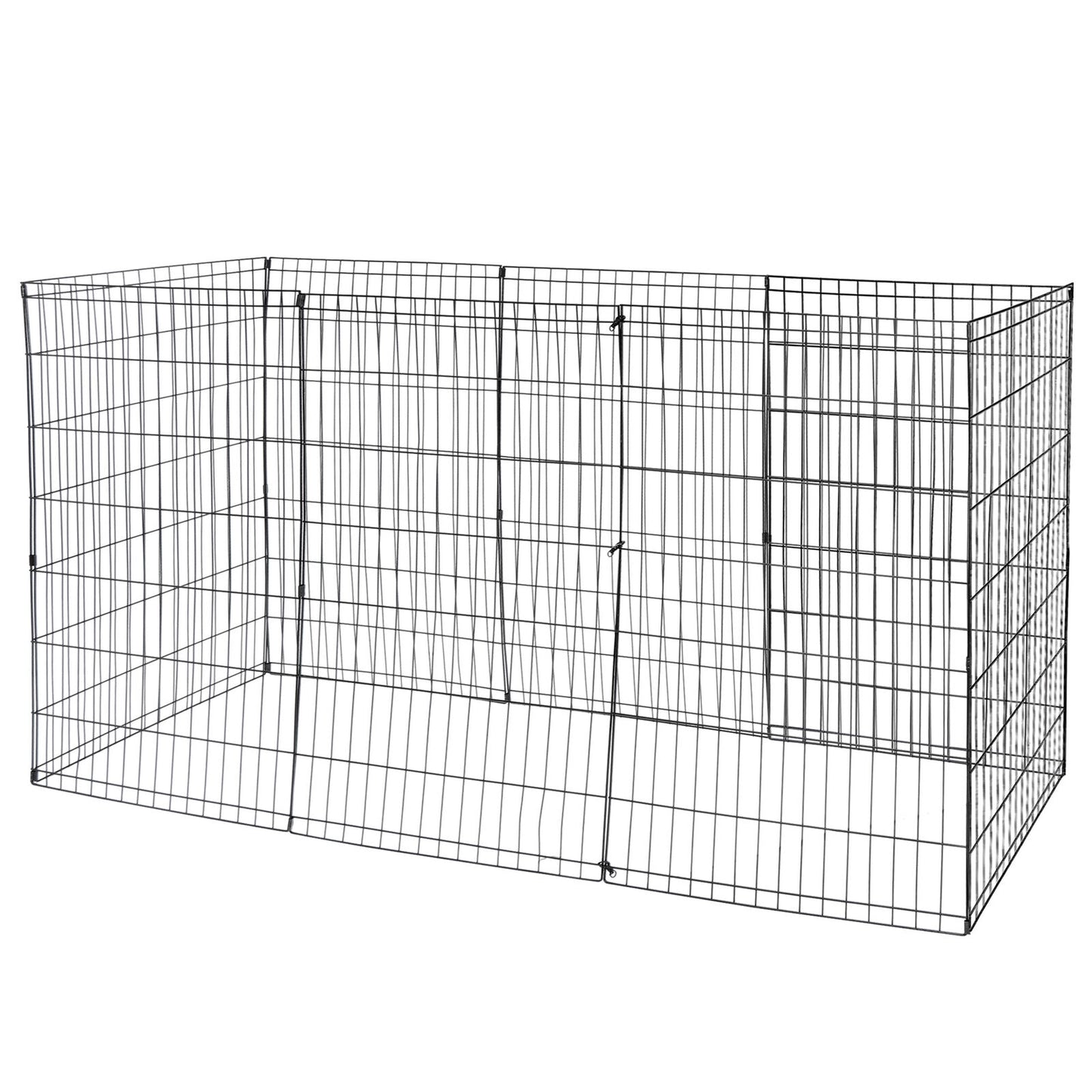 42" 8 Panels Dog Playpen Pet Fence Crate Cage Kennel Metal Exercise Pen Foldable