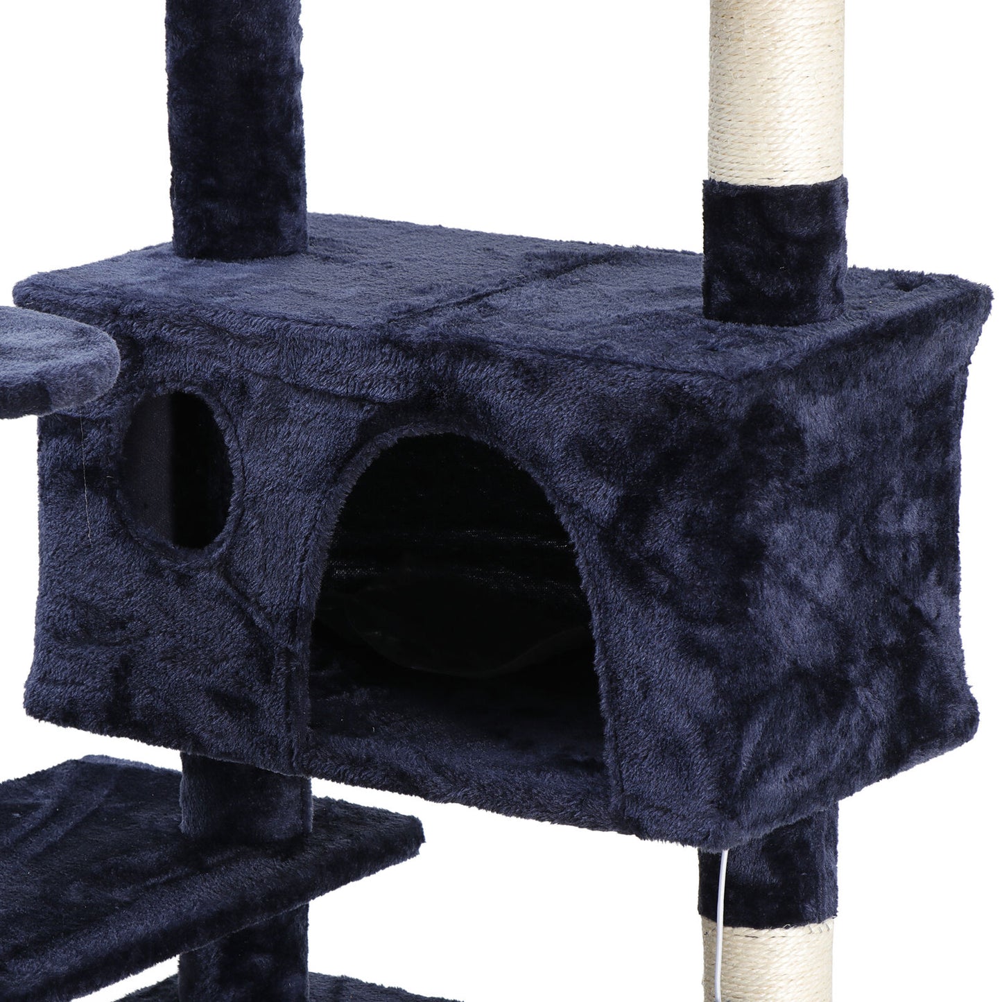 53" Blue Cat Tree Tower Activity Center Large Playing House Condo For Rest