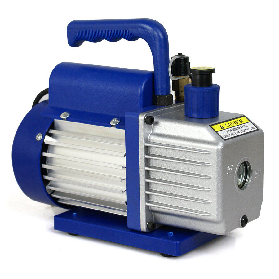 3,5CFM 1/4HP Rotary Vane Deep Vacuum Pump HVAC AC Air Tool R410a R134 W/Free Oil