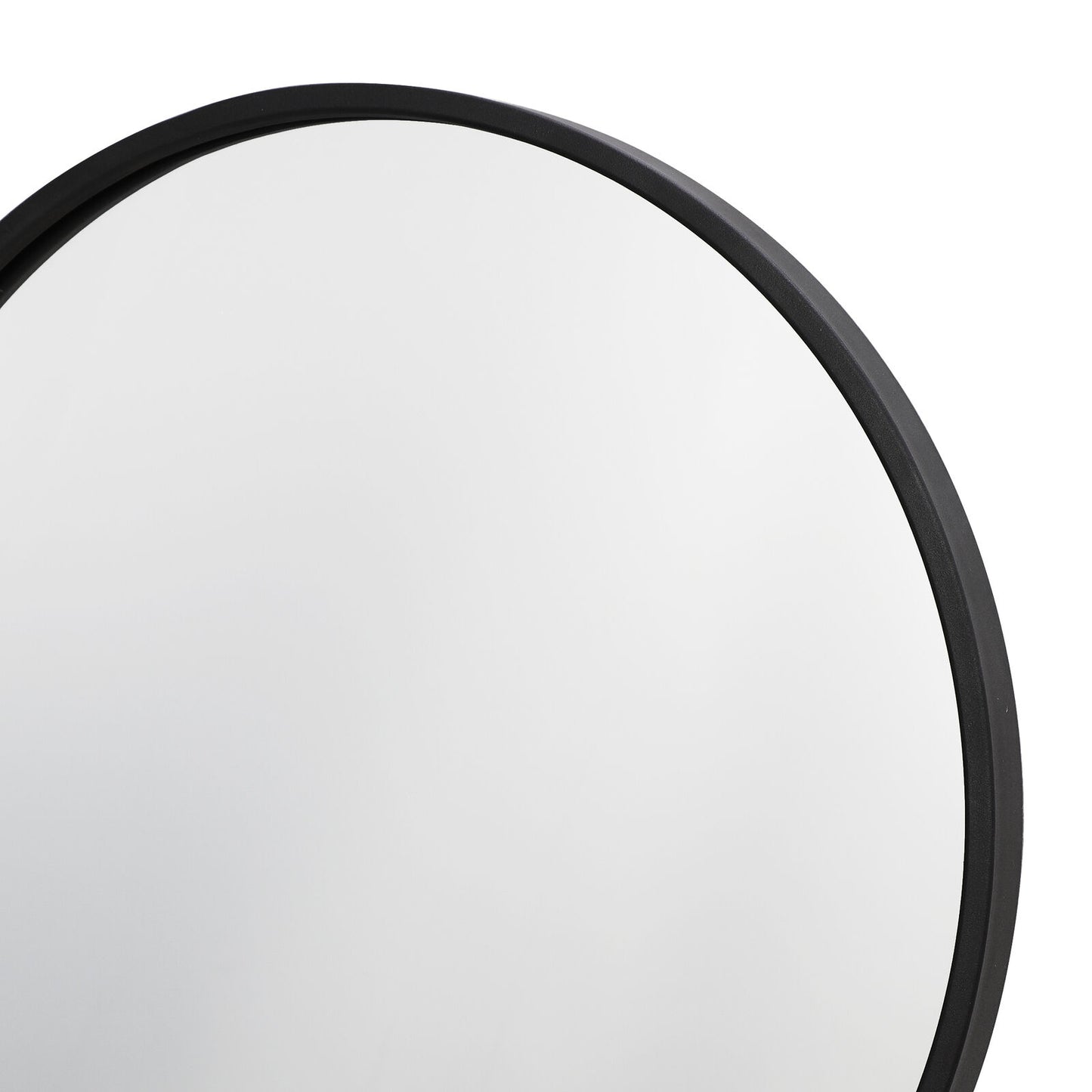 18〞Metal Frame Round Mirror Bathroom Bedroom Livingroom Decorative Black