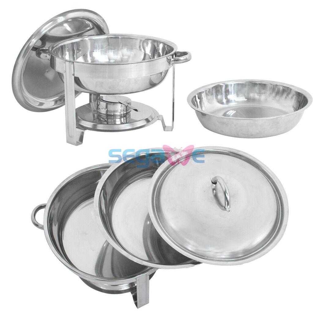 Classic Round 5 Qt. Stainless Steel Chafing Dishes Buffet Catering