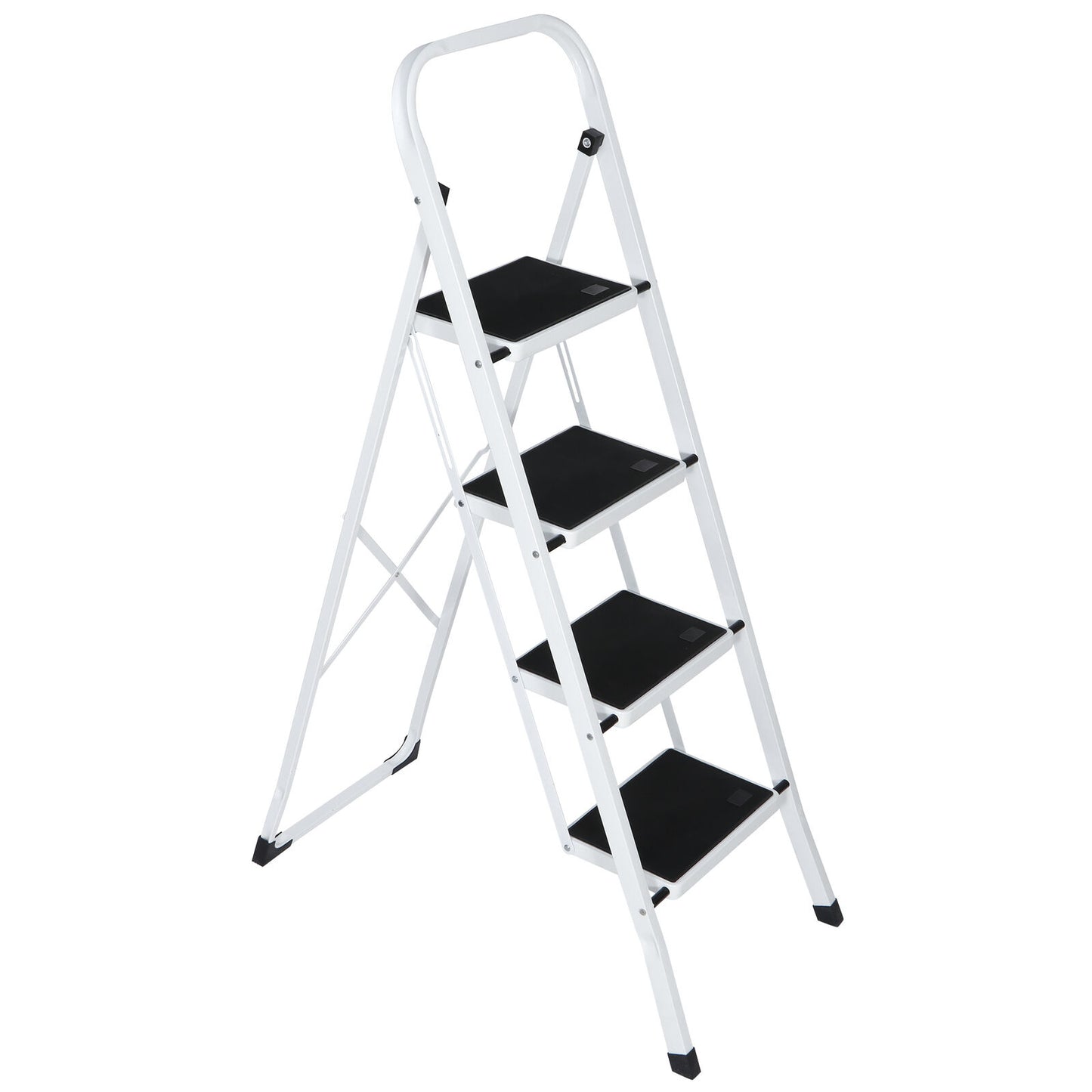 4 Steps Ladder Folding Anti-Slip Safety Tread Industrial Home Use 300Lbs Load