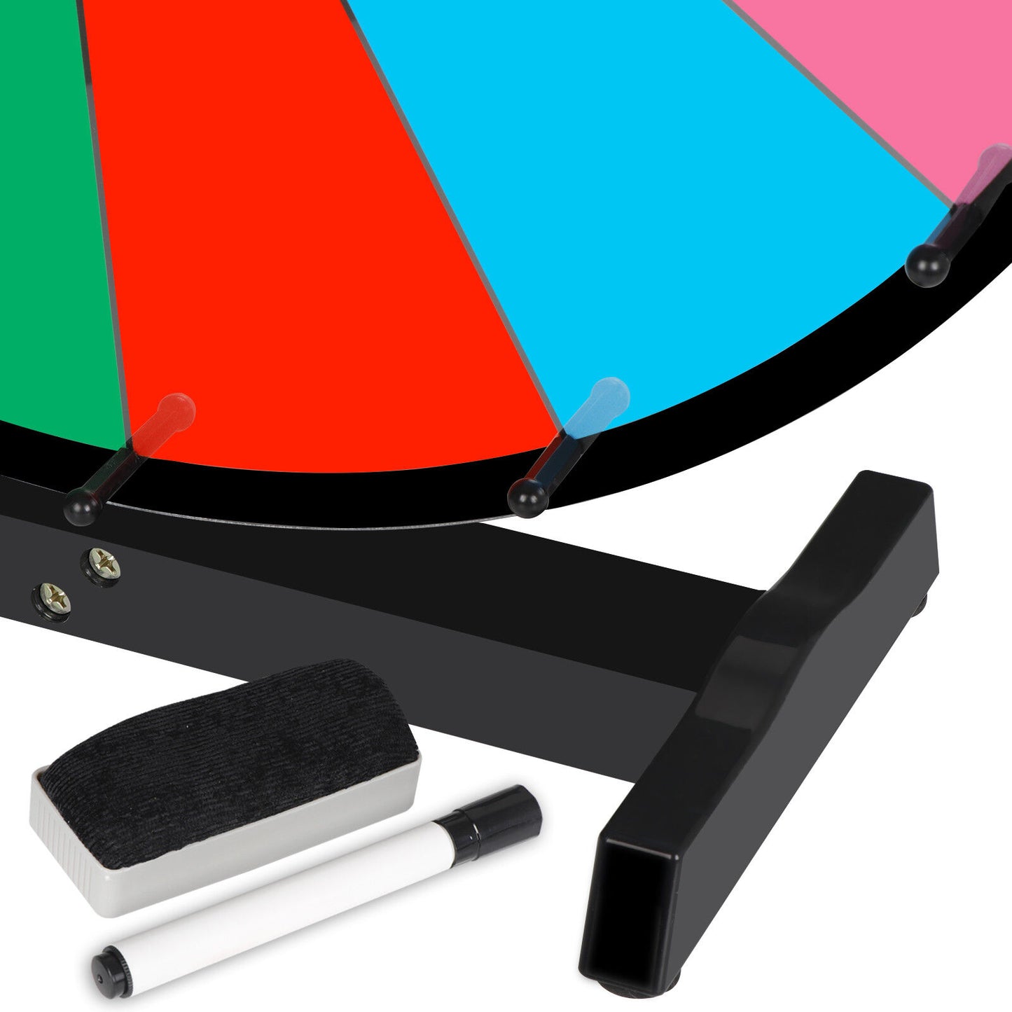 24" Prize Wheel Customizable Color Erasable Board W/Sturdy Stand Tradeshows Game