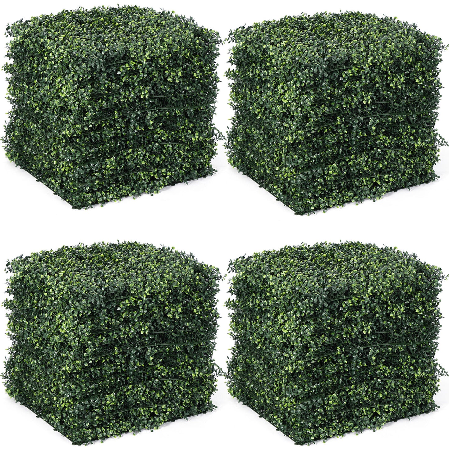 12pcs Artificial Boxwood Mat Wall Hedge Decor Privacy Fence Panels Grass 20x20"