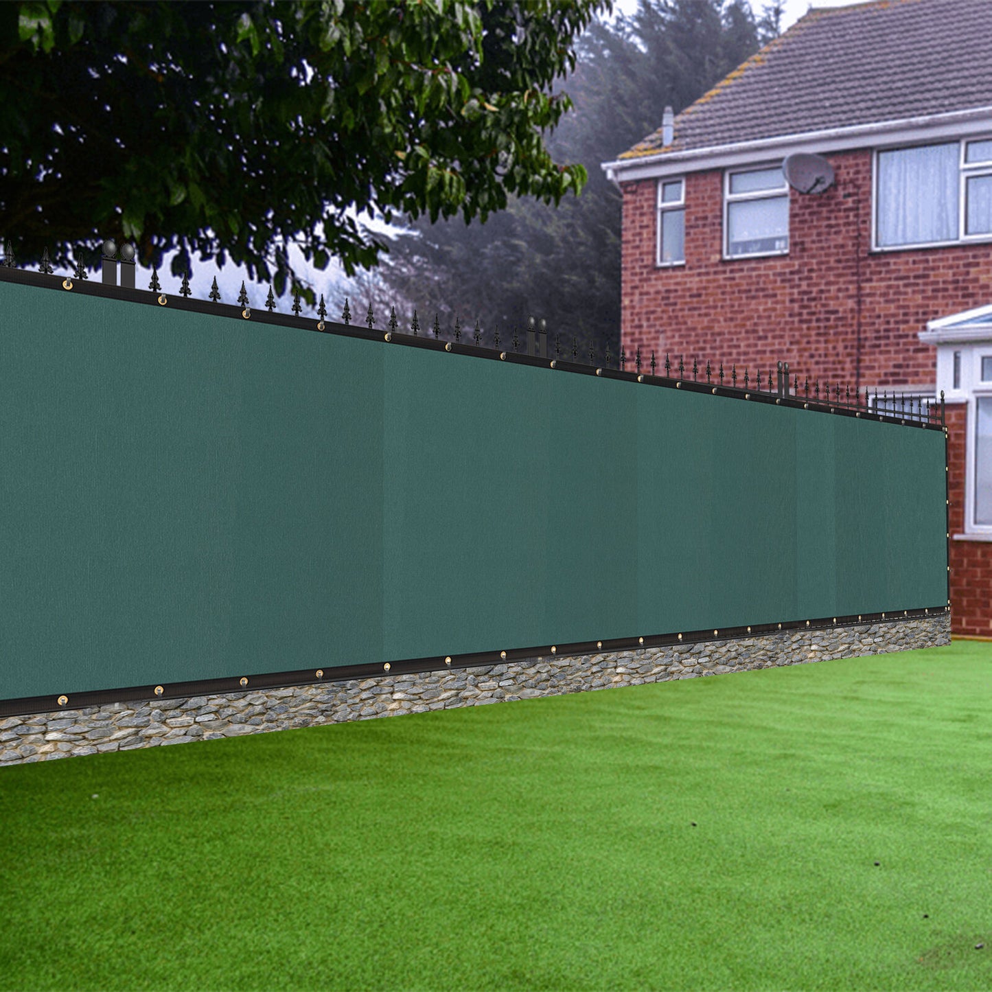 6x50ft Privacy Fence Screen Garden Windscreen HDPE Fabric Mesh Shade Cover Green