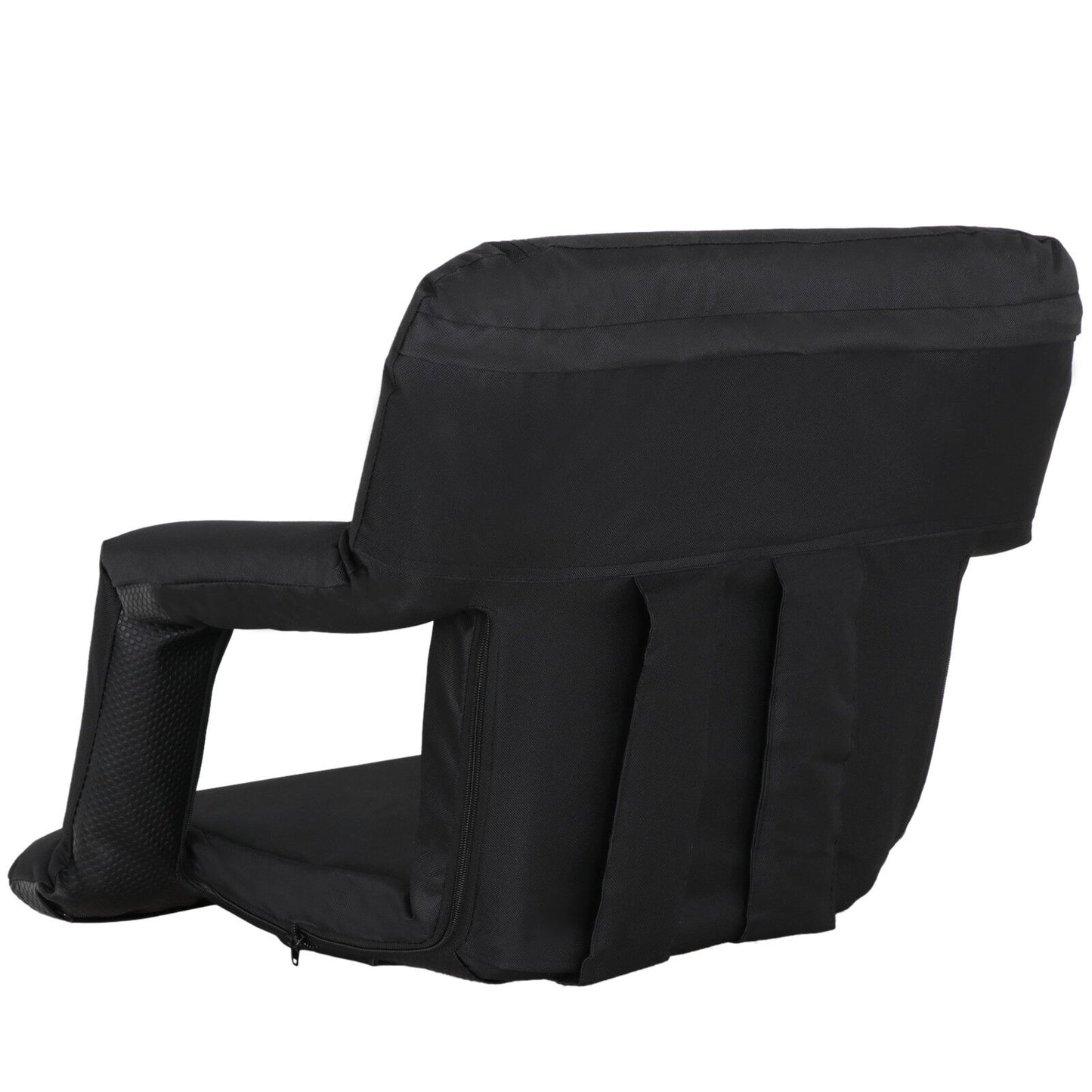 Foldable Stadium Chair for Bench Bleachers W/6 Reclining Position Padded Cushion