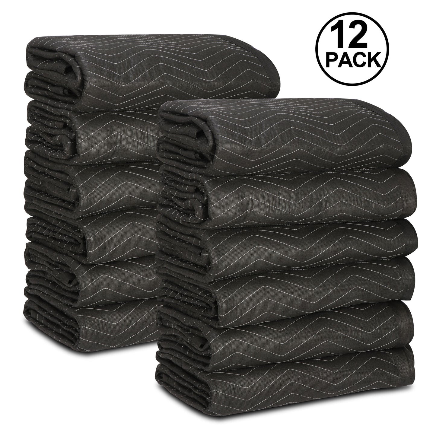 12 Heavy Duty Moving Packing Blankets Ultra Thick Pro 72" x 80" Furniture Pads