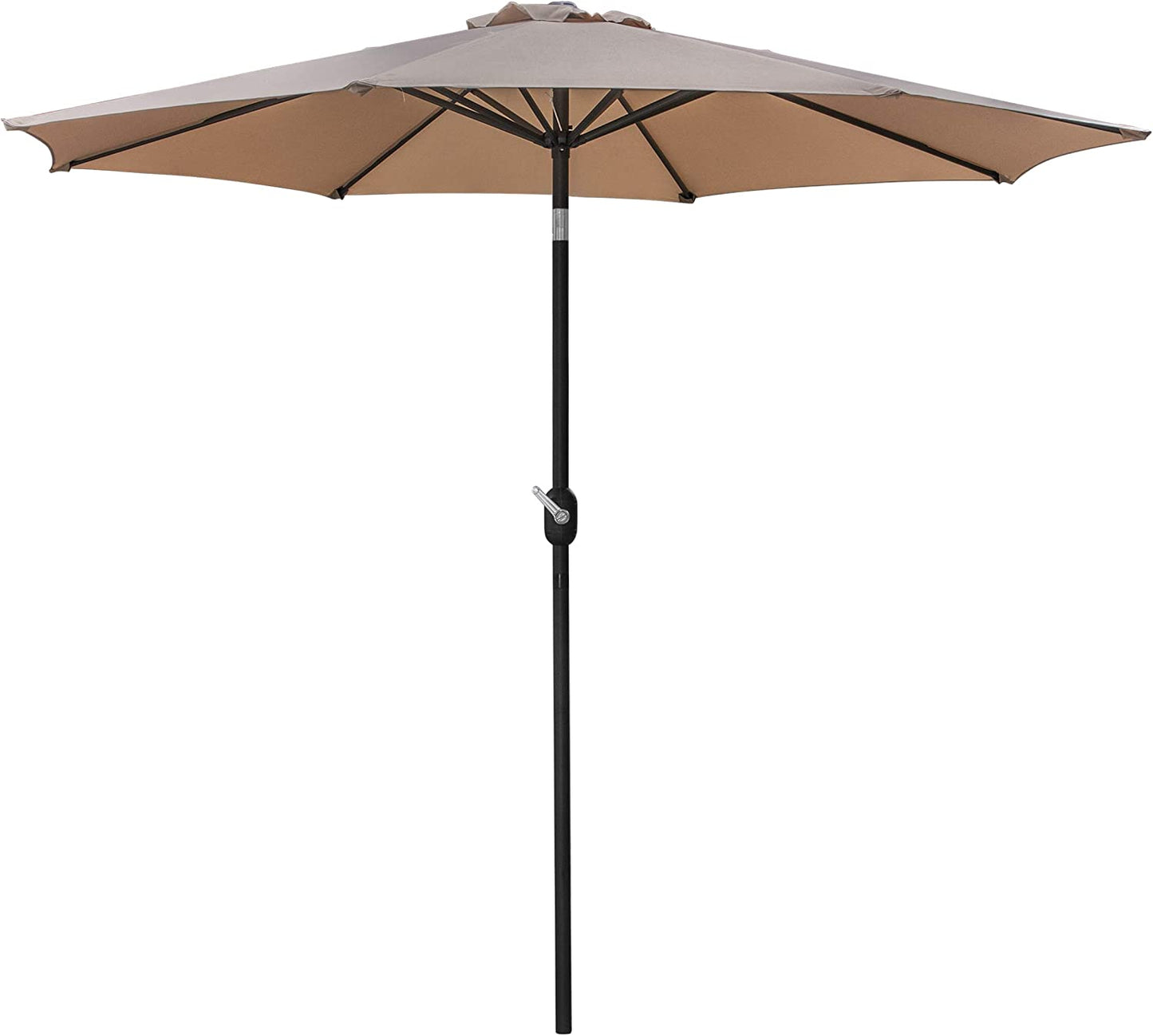 Patio Umbrella 9ft Outdoor Table Market Umbrella Sunshade with Push Button Tilt/Crank,8 Sturdy Ribs for Backyard,Pool,Deck