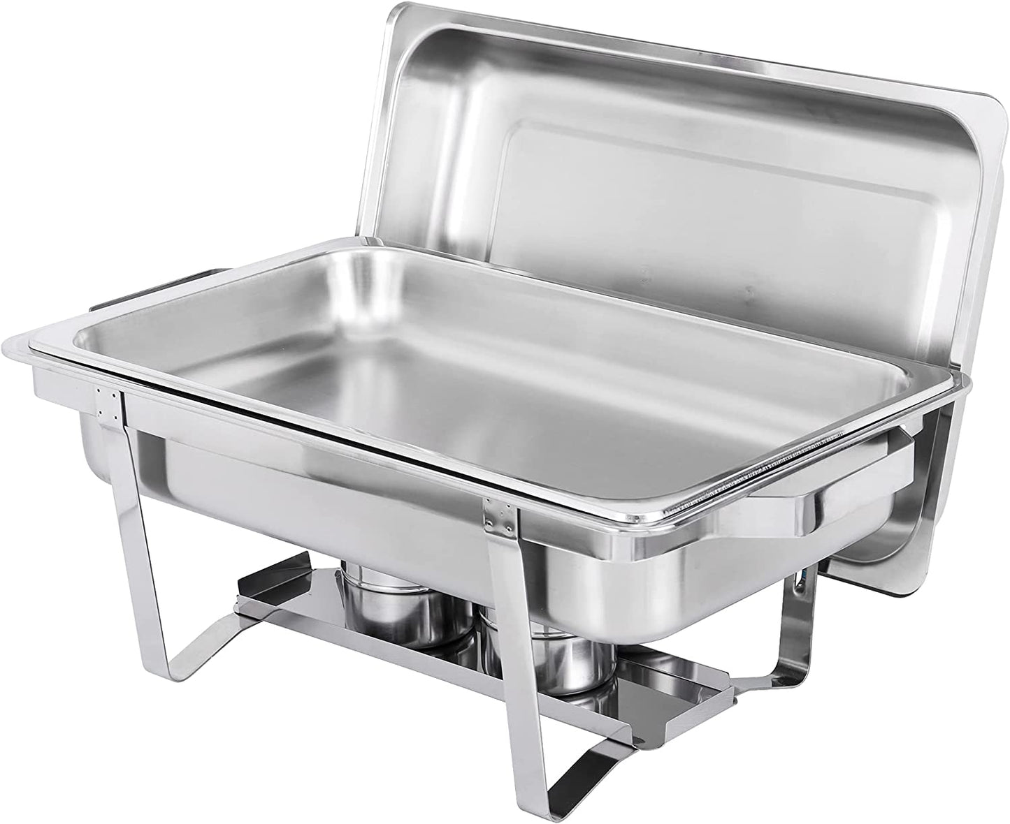 4 Packs Chafing Dish Buffet Set, 8 Quart Stainless Steel Buffet Servers and Warmers for Party Catering, Complete Chafer Set with Water Pan, Chafing Fuel Holder