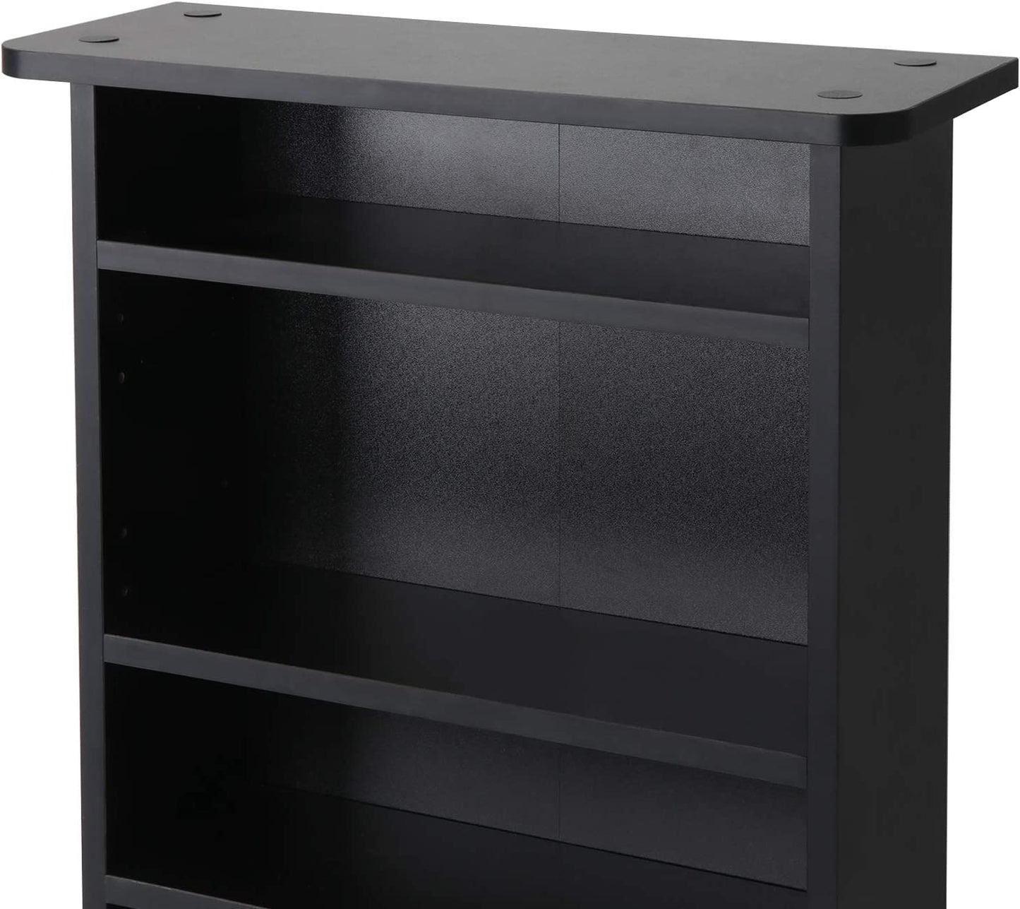 Multimedia Storage Cabinet DVD Rack Book Shelf Organizer Stand Audio Media Tower, 36" X 19" X 7" Black