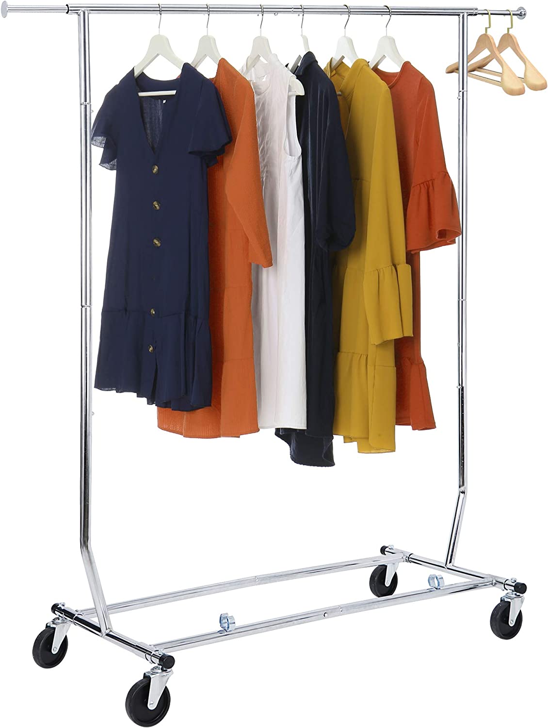 Commercial Grade Clothing Garment Rack, Heavy Duty Clothes Rack on Wheels, Holds up to 220 lb