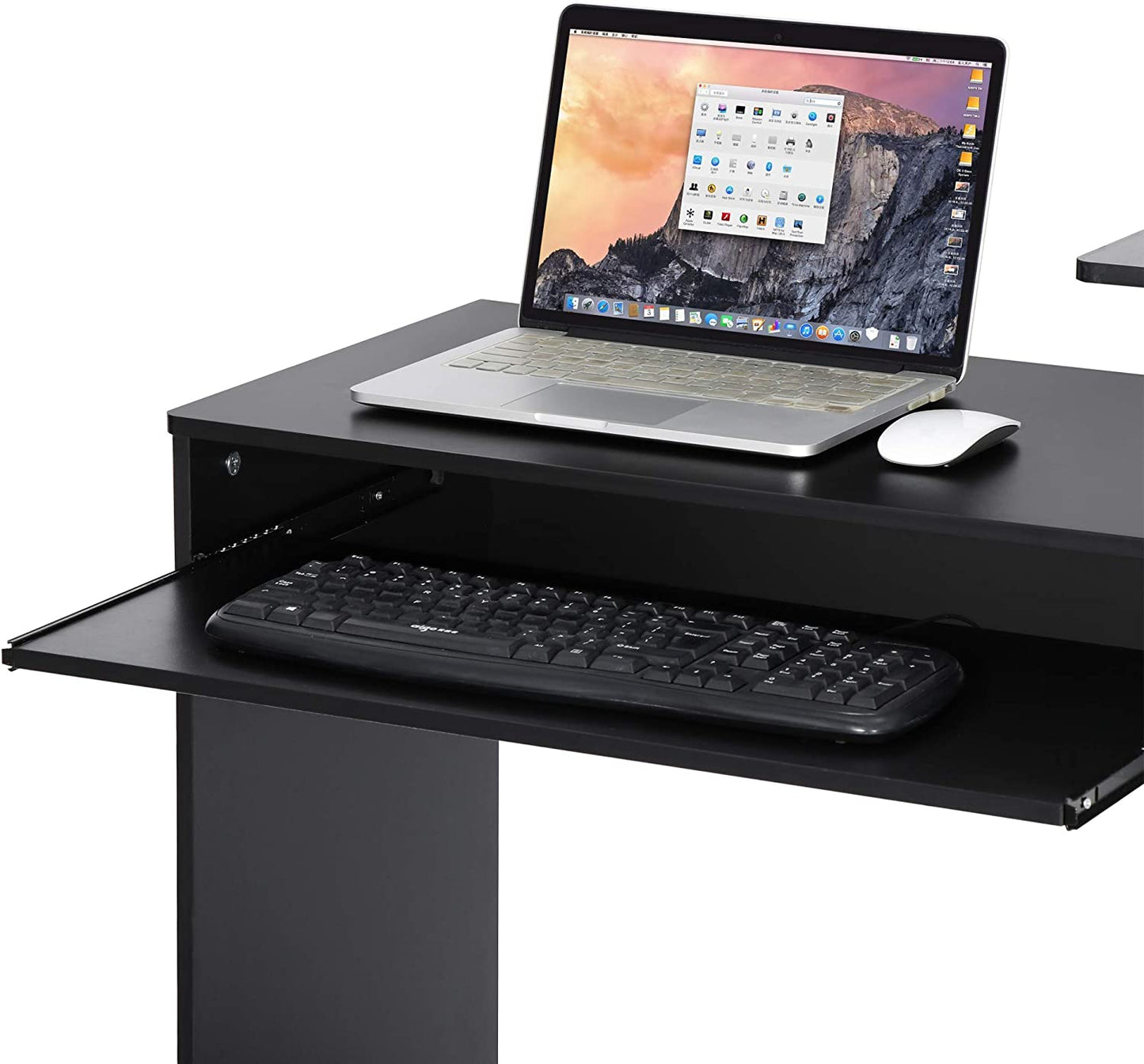 Small Computer Desk with Keyboard Tray and Storage Shelf Home Office Desk Student Study Writing Desk