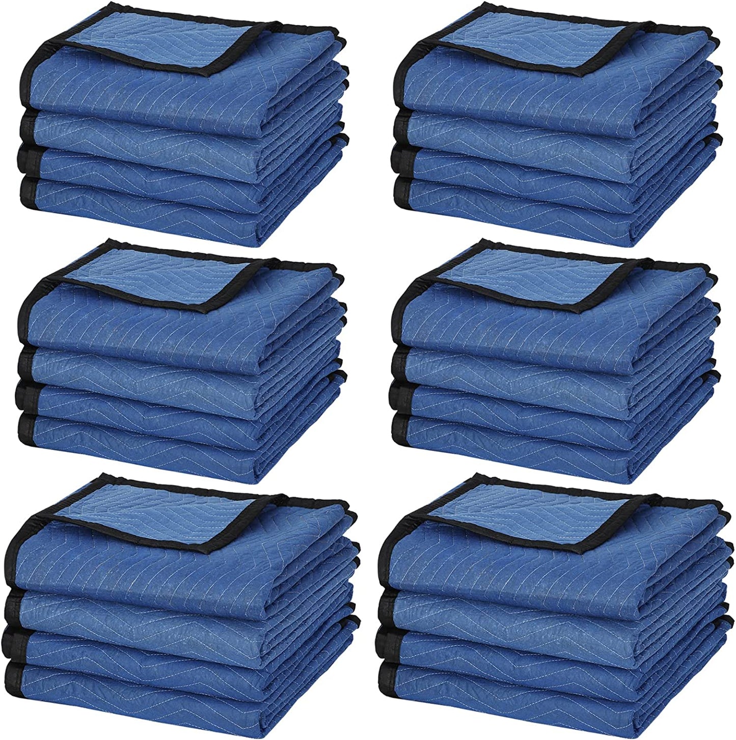 Quilted Moving Blankets 24 Pack Shipping Furniture Moving Pads 80’’x 72’’ Moving Supplies Furniture Protection Pack Blankets